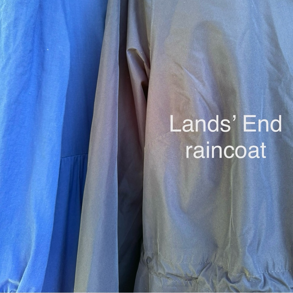 Lands’ End Navy Squall Hooded Waterproof Raincoat • Sealed Seams • Plus Size 2X - Picture 12 of 12